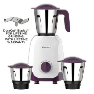 Bajaj Ninja Series Elegance 500W Mixer Grinder | Powerful & Stylish Kitchen Mixer | 5 Year Warranty On Motor* | Purple