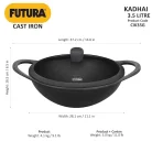 HAWKINS CASTIRON KADAI 3.5L-2