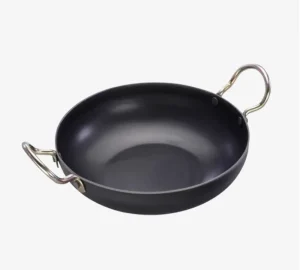 Martin Mild Steel Flat Kadhai 1no.  1500ml (Gas & Induction Friendly)