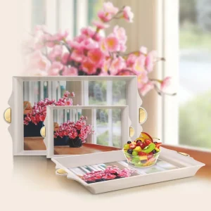 Nayasa Auris Serving Tray Set of 3 Pcs | Stylish & Durable Kitchen Serving Trays